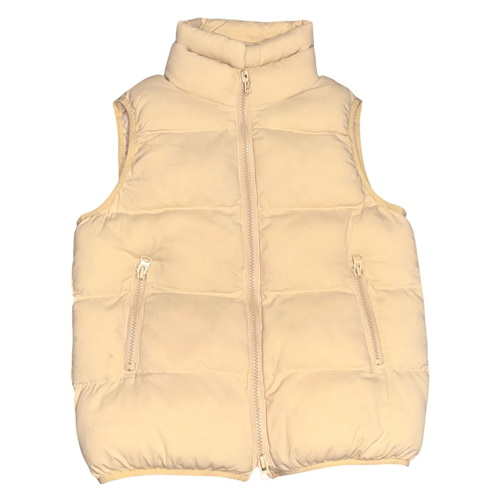 Pomander Place Asher Puffer Vest Butter Yellow XS Full Zip Stand Collar Quilted